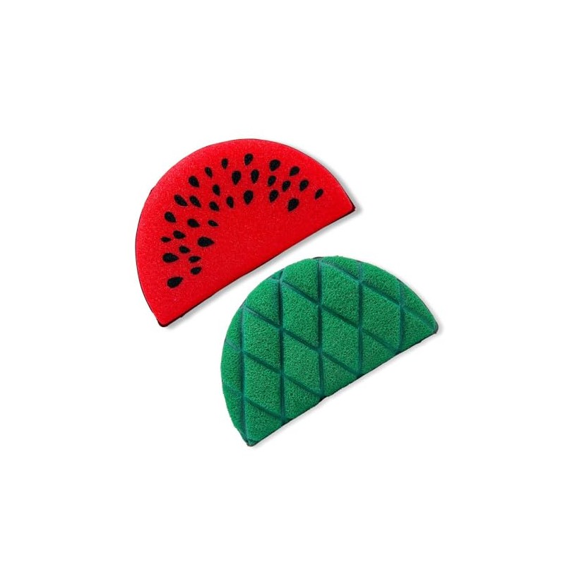 Jetz-Scrubz Watermelon Shaped Dual-Sided Kitchen Scrubber Sponge (2-Pack)