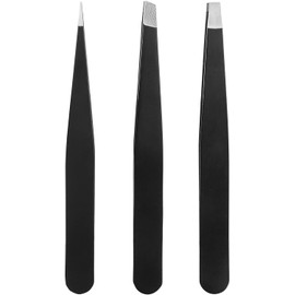 3 Piece Stainless Steel Tweezers for Facial Hair Remover