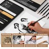 GETHPEN 27 Piece Charcoal Drawing Set - Professional Black &