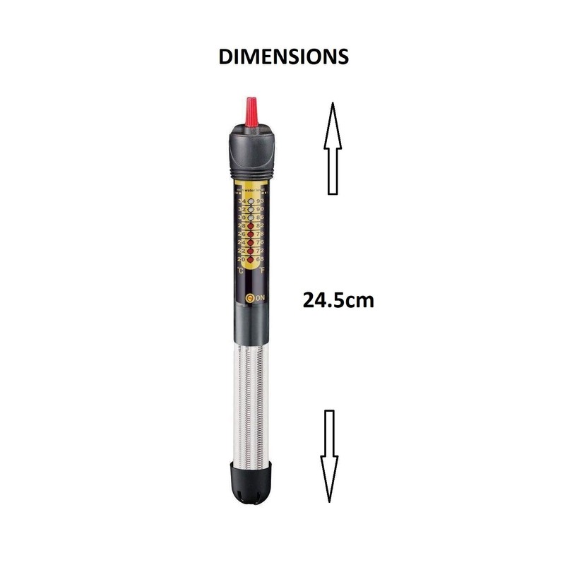Hidom Aquarium Heater Quartz Glass Submersible Fish Tank - 75w