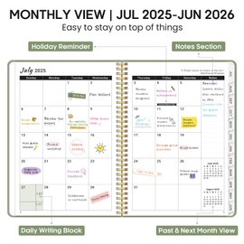 8.5" x 11" Academic Planner 2025-2026, Weekly & Monthly Calendar Planner Book, July 2025 – June 2026, Large Hardcover Organizer with Tabs, Perfect for Teachers, Students, Women & Men – A4, Green