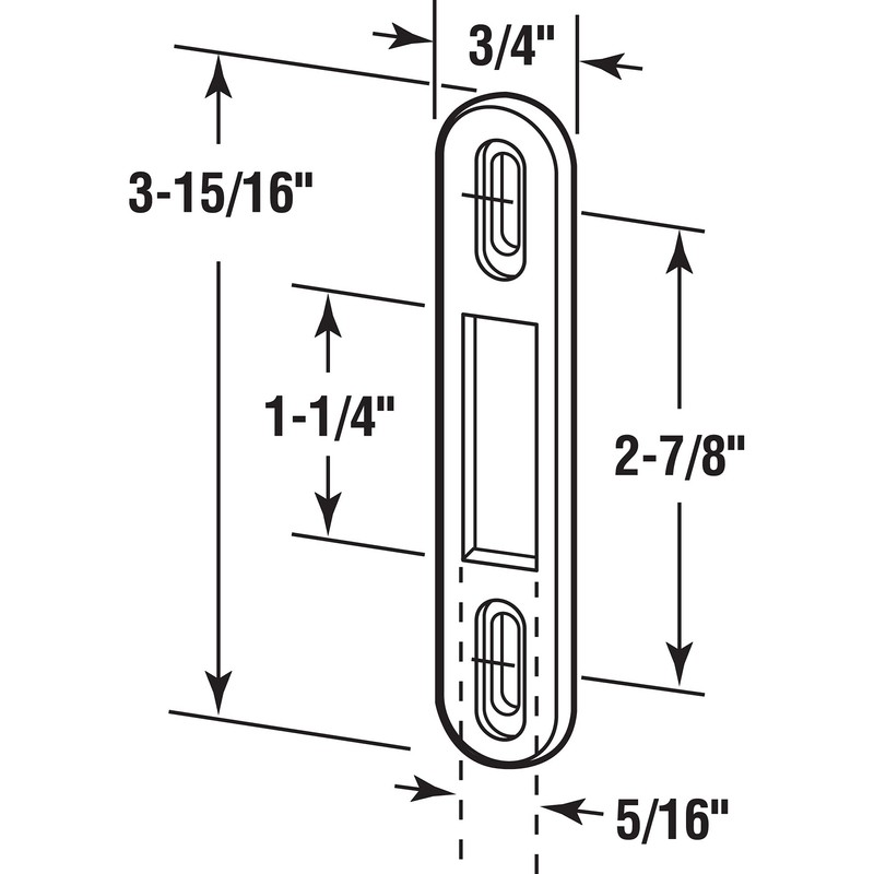 Prime-Line MP2097 Sliding Door Keeper, Zinc Plated Steel (Single Pack)