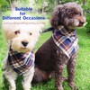 Adjustable Plaid Dog Bandanas,1PC Soft Washable Cotton Triangle Bib Kerchief