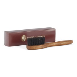 Langer & Messmer PREMIUM Shoe Cleaning Brush | Application Brush of Tightly Bestecktem Horsehair Buffing Cream - black -