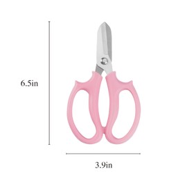 Gin Geomir 4PCS Stainless Steel Floral Shears with Comfort Grip - Multipurpose Pruning Scissors for Fresh Flowers Stems, Leaves, and Garden Plants (Blue, Green, Pink, Purple)