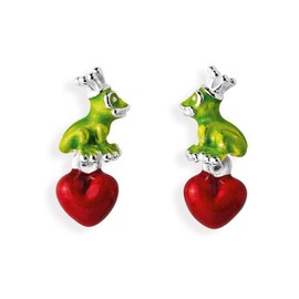 Heartbreaker Froggy Silver Stud Earrings