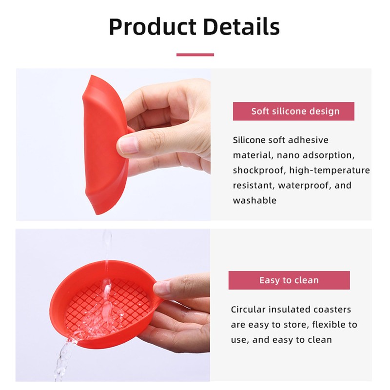 Couslcd 4 Pack Car Cup Coasters, Silicone Insert Recessed Car