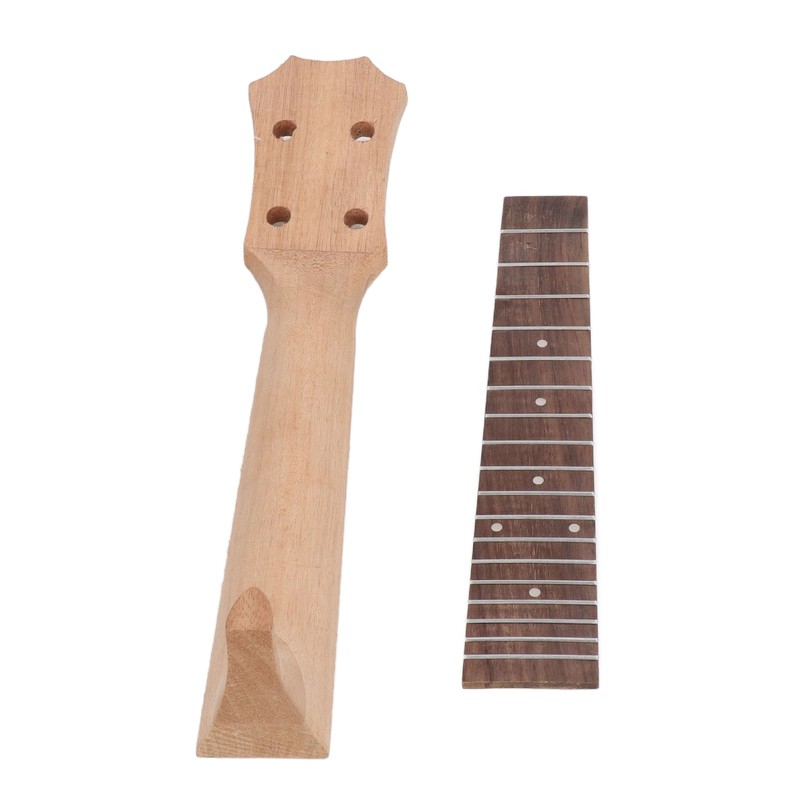 Ukulele Fretboard Neck Set Rosewood Okoume Wood Fingerboard Replacement for