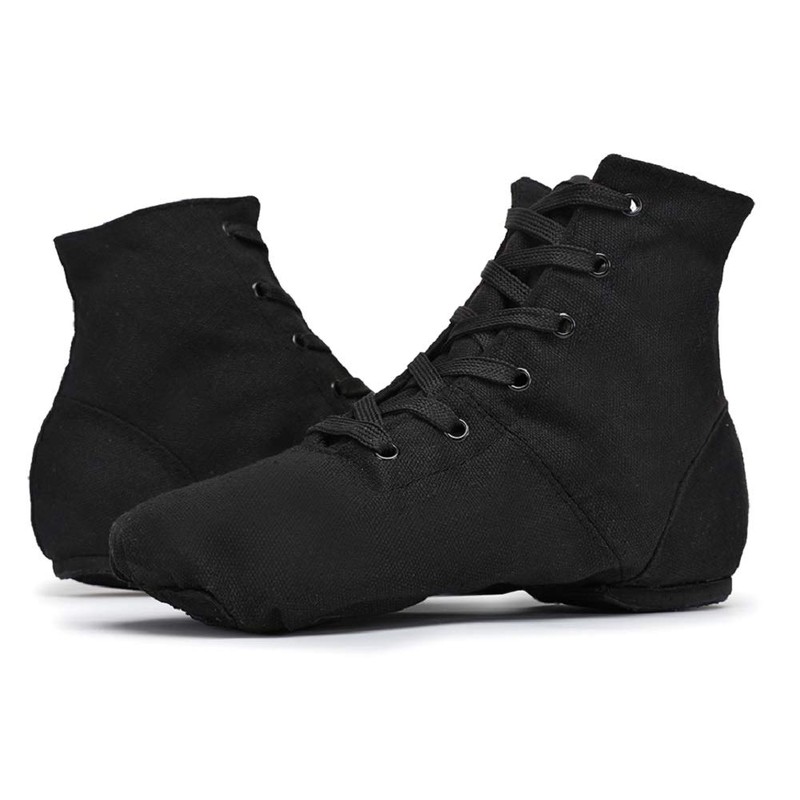 Smithmelody Canvas Jazz Dance Boots Ballet Dancing Sneakers for Adult