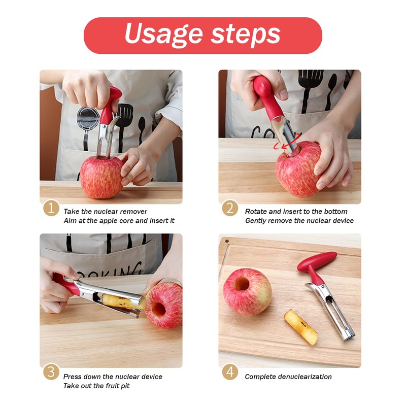 CheeseandU Apple Corer Tool Sturdy Apple Core Remover Good Grips