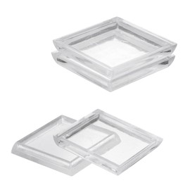 uxcell 4 Pcs Square Furniture Caster Cups, 1-7/8" Plastic Furniture Pads Floor Protectors for Carpet Floors