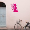 Transparent Decal Stickers Of Sitting Fairy Silhouette (Pink) Premium Waterproof
