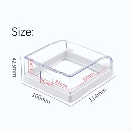 Hsthe Sea 2 PCS Universal Socke Waterproof Box, 86 Type Wall Switch Socket Face Plate Panel Box, Switch Cover Protector, Plastic Switch Waterproof Cover Box (Clear)