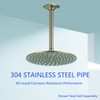 SWHYGER 8 Inch Ceiling Mount Shower Arm and Flange,Straight Arm
