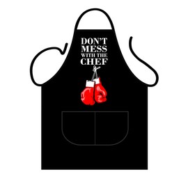 Iconic Aprons Don't Mess with The Chef Apron, Polyester-Cotton, Multi-Colour, 90 x 69 x 0.1 cm