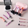 10 PcsTravel Makeup Brushes Mini Makeup Brushes Pink Makeup Brush