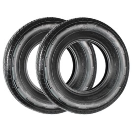eCustomrim 2-Pack ST225/75R15 Steel Belted Radial Trailer Tire Load Range D 2540# 225/75 R 15 Tire - 6 Year Warranty w/Free Roadside
