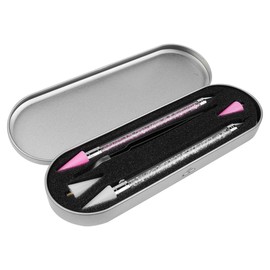 Sarini Nail Art Diamond Chalk Pen Iron Box Tweezers Set Diamond Removal and Stick Tools Gemstone Crystal Nail Art Special
