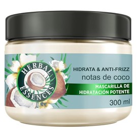HERBAL ESSENCES, Mascarilla Capilar Hidratación Potente & Anti-Frizz, con notas de Coco 300 ml