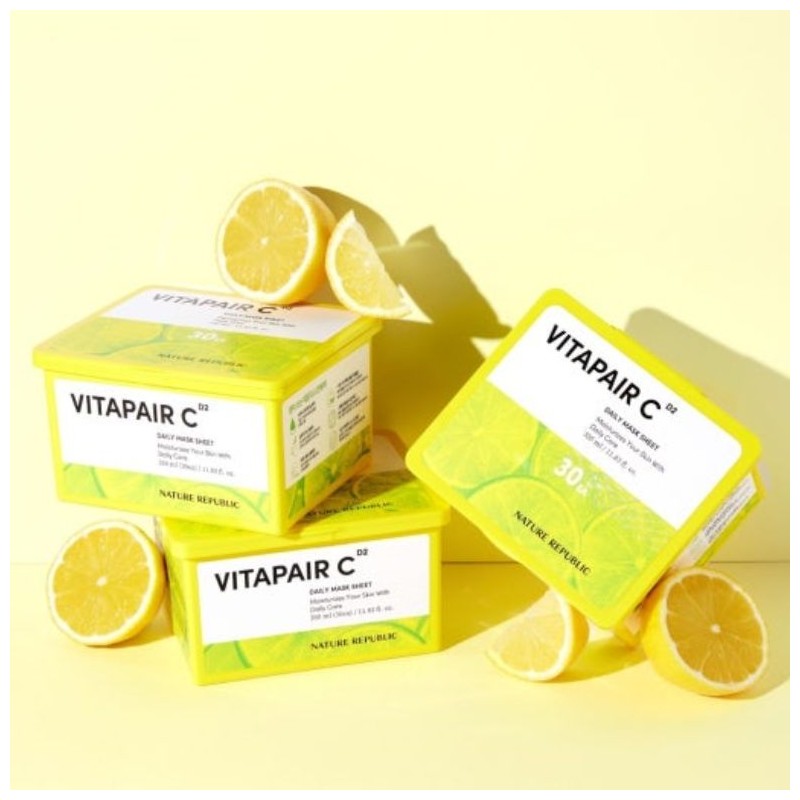 NATURE REPUBLIC Daily Mask Sheet 350ml/30sheets, Type:Vitapair C Brightening