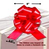 InstaBows 3 Pack Red Pull Bows for Gift Wrapping &