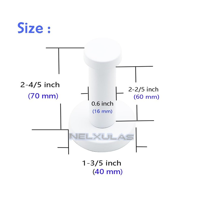 NELXULAS Classic White Stainless Steel Single Super Heavy Duty Wall