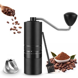 Portable Manual Coffee Grinder – 60 Precision Grind Settings, Stainless Steel Conical Burr Mill for Espresso, French Press & Travel