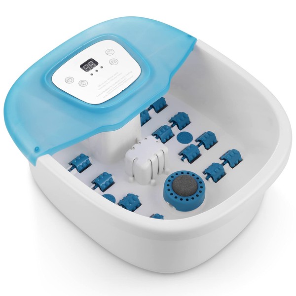 Foot Spa Bath Massager, Quick Heating Adjust the Temperature Bubble, with Grindstone for Household Use