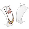 MyGift 8-Inch Clear Acrylic Necklace & Earring Jewelry 3D Bust