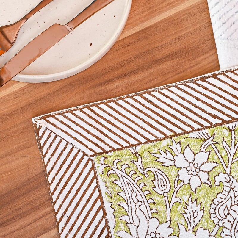 Perilla Home - Camino de mesa rectangular con estampado de