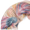 styleBREAKER 01016203 Women's Loop Scarf with Colourful Leaves Pattern, Yellow