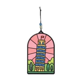 Hottracks Piece Sticker Suncatcher Decoration Leaning Tower of Pisa S250038F / 조각 스티커 썬캐쳐 장식 피사의 사탑 S250038F