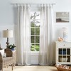 Martha Stewart Laguna Stripe Semi-Sheer Tie Tab Window Curtain Panel
