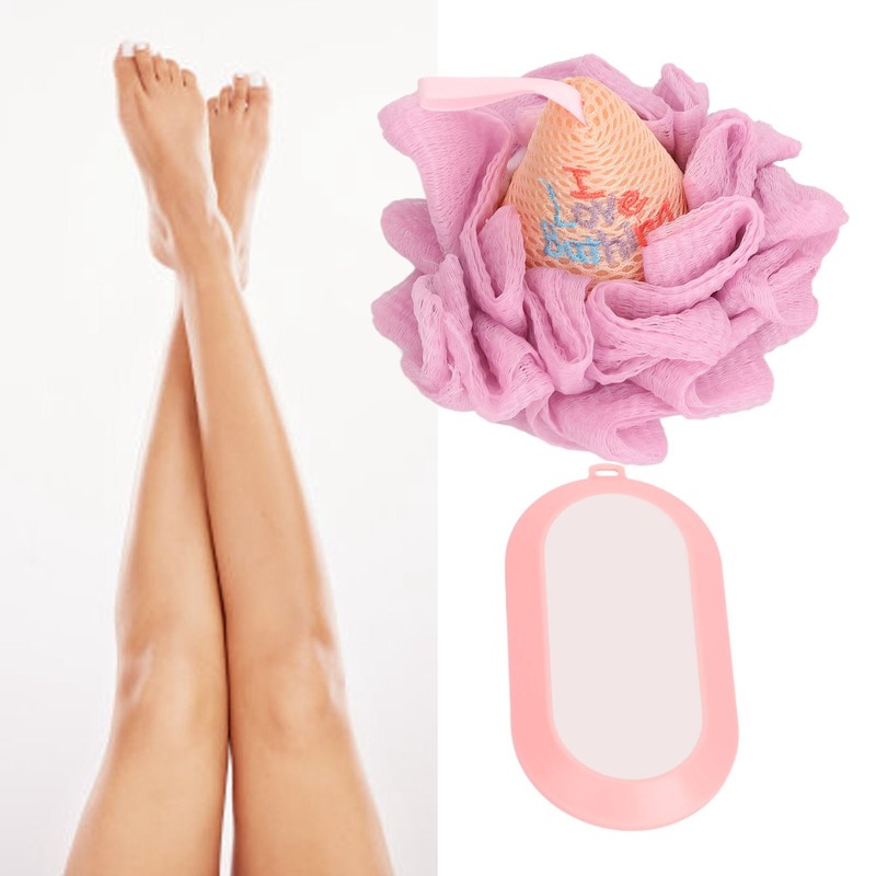 Bath Shower Scrubber Hair Eraser Sponge Deep Cleansing Fine Mesh