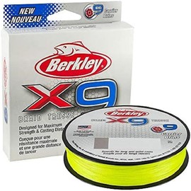Berkley X9 Braided Fishing Line - 9 Strand Braid Line for Saltwater and Freshwater Fishing, Unisex,, Flame Green, 9.0kg| 328yd | 300m