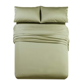 Royal Tradition Made in USA- RV Short Queen Sheet Set (Sage) Soft Cotton Sateen Camper Sheets
