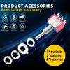 DaFuRui Spdt Toggle Switch，20Pack 3 Position 6 Pin ON-Off-ON Metal