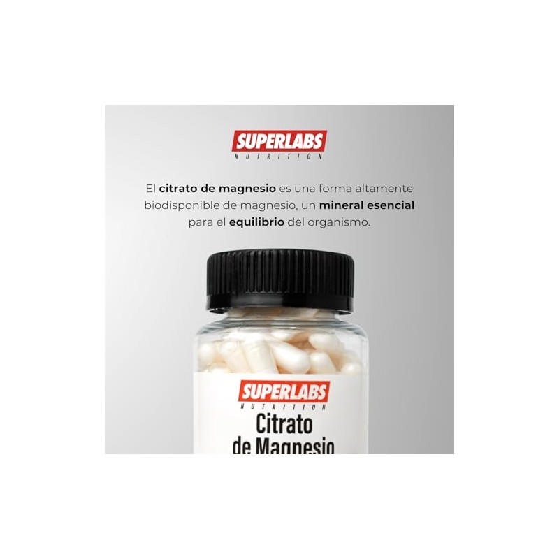 SUPERLABS NUTRITION CITRATO DE MAGNESIO 500MG 100 CAPSULAS