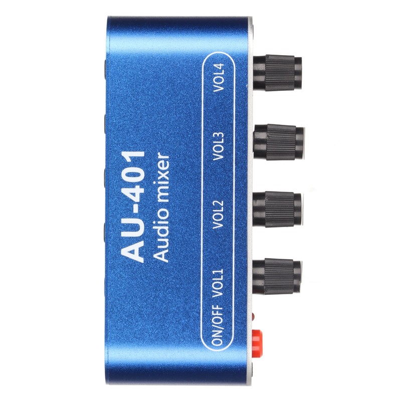 Mini Stereo Mixer 4 in 1 Out Volume Adjustment 3.5mm