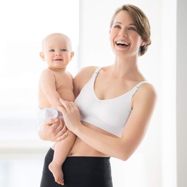 Medela Seamless Non-wired Maternity and Nursing Bra - White (White)