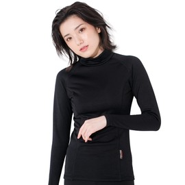 FELLOW Women's Long Sleeve Thermal Inner, Long Sleeve, Brushed Back, Women's Air Heat Surfing Wetsuit, Semi-Dry Suit, Cold Protection, Japanese Standard, M