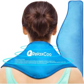 Neck Ice Pack Wrap, Reusable Gel Ice Pack for Neck Shoulders, Cold Compress Ther