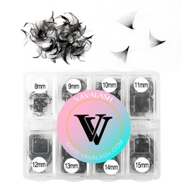 VAVALASH 600 Fans Premade Fans Eyelash Extensions 5D 6D 7D 8D 10D 12D 14D 16D 24D Premade Lash Fans 8-15mm Mixed Length Promade Loose Fans Thin Base Premade Volume Lash Extension(24D-0.05-C-8-15mm)