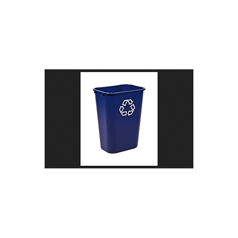 Rubbermaid Deskside Recycling Wastebasket 41 Qt Blue