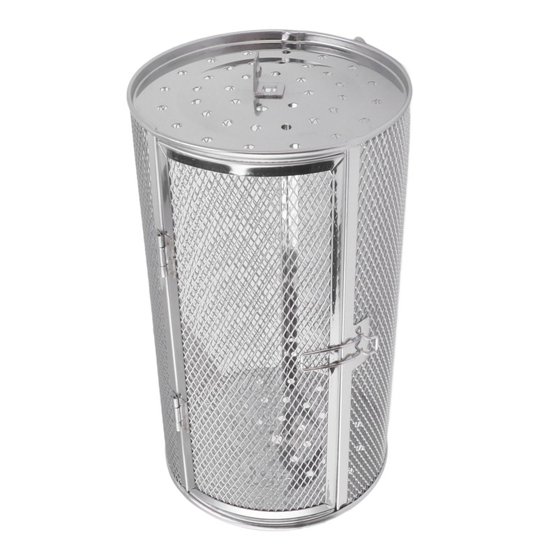 Rolling Grilling Basket Stainless Steel Grill Cage Round Stainless Steel