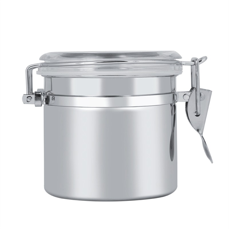 Stainless Steel Coffee Canister Food Storage Jar Tea Sugar Milk