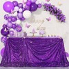 B-COOL Sequin Tablecloth Christmas Tablecloths 90x156 Inch Seamless Purple Table