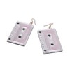 Personality Cassette Tape Dangle Earrings Acrylic Punk Funny Earrings for