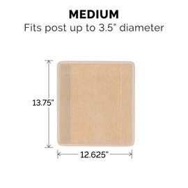 Furhaven Wrap Around Scratching Post Cover for Indoor Cats, Fits Posts Up to 3.5" Diameter, Durable & Less Mess - Tiger Tough Carpet Scratch Mat - Cream, Medium