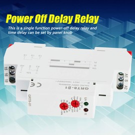 Grt8-B1 Mini Power Off Delay Timer Relay Din Rail Type Delay Timer Switch With Led Indicators For Industrial Electronics Projects Ac/Dc 12V~240V